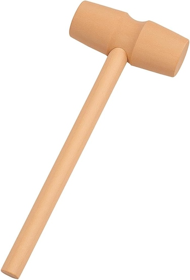 Fitto Mini Wooden Hammer for Kids, 1 Piece, Colorful Toy Tool for Pretend Play and Crafting