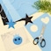 Fitto EVA Sponge Sticker 10 Pack A4 Sky Blue 21cm x 29.7cm for Crafts and DIY Projects