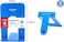 Fitto Bookends 2 Piece Set 19x12.6cm Blue for Home and Office Organization