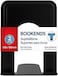 Fitto Bookends 2 piece set 19x12.6cm Black, Metal Book Holder for Shelves, Office, Home, Library Organization