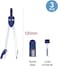 Fitto Compass Set 3 PC for Geometry, Math Drawing Tools for Students and Professionals