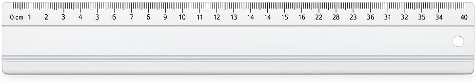 40cm White Ruler تسوق Fitto Aluminum Ruler 40cm, Metric Measuring Tool for School ...