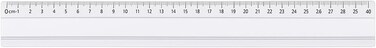 Fitto Aluminum Ruler 50cm, Metric Measuring Tool for School, Office, and Crafting