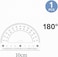 Fitto 180 Degree Protractor Half Circle 10cm, Clear Plastic Measuring Tool for Students and Professionals