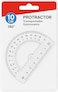Fitto 180 Degree Protractor Half Circle 10cm, Clear Plastic Measuring Tool for Students and Professionals