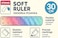 Fitto Soft Ruler 30 cm Multi Color Flexible Measuring Tool for School and Office Supplies