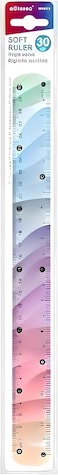 Fitto Soft Ruler 30 cm Multi Color Flexible Measuring Tool for School and Office Supplies