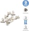 Fitto Binder Clips 9 Pack, 22mm, Office Paper Clamps, Black Metal Clips for Documents, School, Home, and Office Use