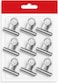 Fitto Binder Clips 9 Pack, 22mm, Office Paper Clamps, Black Metal Clips for Documents, School, Home, and Office Use