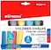 Fitto Assorted Chalk Sticks 6 Pack, 2.5cm x 10cm, Multicolor Chalk for Blackboard, Art, Craft, School Supplies