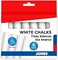 Fitto White Chalk Sticks 6 Pack, 2.5cm x 10cm, Non-Toxic, Dustless for Classroom, Office, Art, Blackboard Use