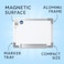Fitto Magnetic Whiteboard 20cm x 30cm, Dry Erase Board for Home, Office, School, Wall Mount