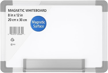 Fitto Magnetic Whiteboard 20cm x 30cm, Dry Erase Board for Home, Office, School, Wall Mount