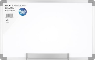 Fitto Magnetic Whiteboard 60cm x 90cm, Dry Erase Board for Office, Home, School, Wall Mount