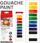 Fitto Gouache Paint Set, 12 Vibrant Colors, 6ml Tubes, Ideal for Artists, Students, and Hobbyists