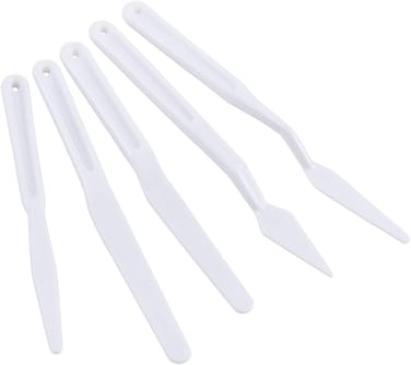 Fitto Painting Spatula Set 6 Pieces, 190mm x 15mm, Art Palette Knives for Acrylic, Oil, and Watercolor Painting