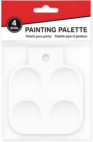 Fitto Painting Plate 85mm x 85mm White, 1 PC, Durable Square Paint Palette for Artists