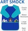 Fitto Painting Apron Medium Assorted Colors for Kids and Adults, Art Smock, Craft Apron, Waterproof, Adjustable