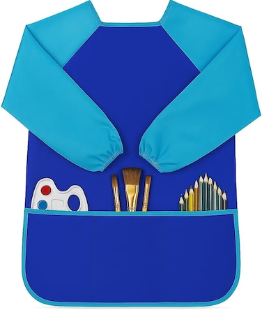 Fitto Painting Apron Medium Assorted Colors for Kids and Adults, Art Smock, Craft Apron, Waterproof, Adjustable