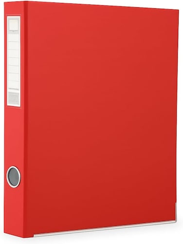 Fitto Level File with 2 Holes, 34cm x 25cm, Red for Office and School Use