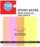 Fitto Sticky Notes 100 Sheets 76mm x 76mm Multi Color for Office, School, Home Use