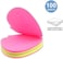 Fitto Sticky Notes 100 Sheets 76mm x 76mm Multi Color Strawberry Shape for Office and School