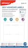 Fitto Adhesive Labels 5 Sheets Rectangle 11.5x17cm, 60 Labels 35x40mm for Organizing and Labeling