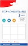 Fitto Adhesive Labels 5 Sheets Rectangle 11.5x17cm, 60 Labels 35x40mm for Organizing and Labeling