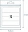 Fitto Adhesive Labels 5 Sheets Rectangle 11.5x17cm, 20 Labels 102x38mm for Organizing and Labeling