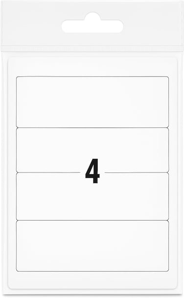 Fitto Adhesive Labels 5 Sheets Rectangle 11.5x17cm, 20 Labels 102x38mm for Organizing and Labeling