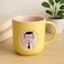 Fitto Plastic Mug with Yellow Outer Surface and Light Pink Interior Design, Durable and Stylish Drinkware