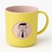 Fitto Plastic Mug with Yellow Outer Surface and Light Pink Interior Design, Durable and Stylish Drinkware
