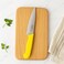 Fitto Stainless Steel Kitchen Knife with Yellow Handle, Sharp Chef's Knife for Cooking and Food Preparation