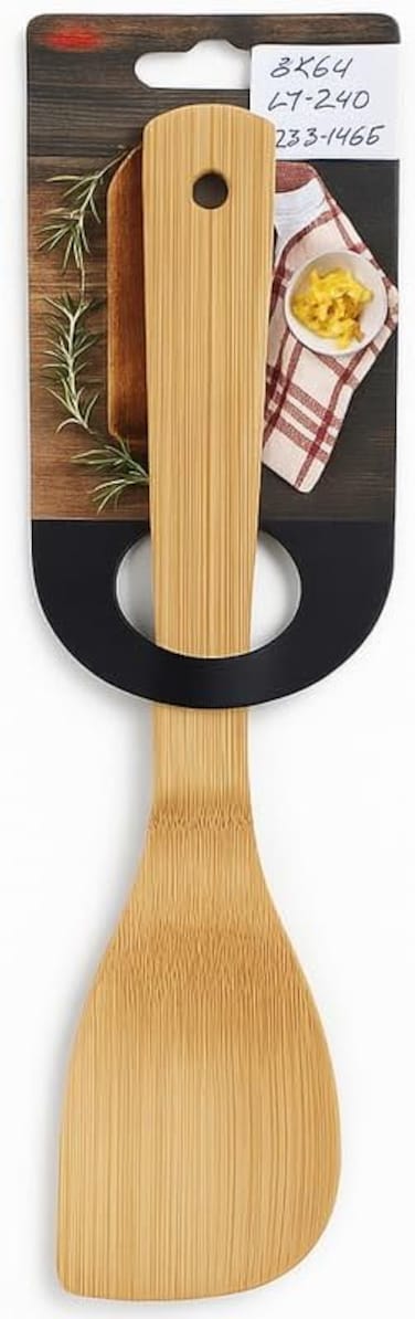 Fitto Bamboo Kitchen Serving Spoon for Cooking and Serving, Eco-Friendly Utensil, Heat Resistant, Non-Scratch