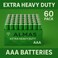 Fitto 60-Pack AAA Alkaline Batteries for High-Performance Devices, Long-Lasting Power