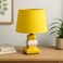 Fitto Yellow Ceramic Table Lamp for Home Decor, Bedside, Living Room, Office Lighting