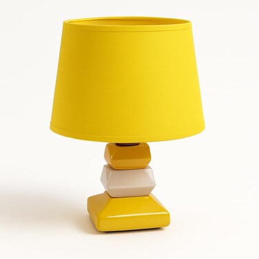 Fitto Yellow Ceramic Table Lamp for Home Decor, Bedside, Living Room, Office Lighting