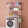 Fitto 3-Tier Washing Machine Storage Shelf Rack, Bathroom Organizer Shelves, Space-Saving Unit