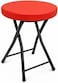 Fitto Folding Stool Red Color, Portable Lightweight Seat for Camping, Fishing, and Outdoor Activities
