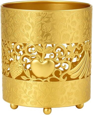 Fitto Golden Spoon Holder for Kitchen, Elegant Utensil Organizer, Durable Cutlery Stand