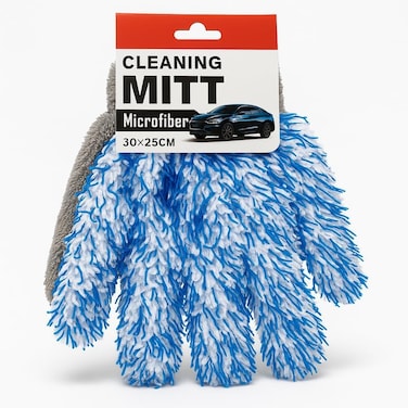 Fitto Car Washing Glove 30x25cm, Microfiber Cleaning Mitt for Auto Detailing, Scratch-Free Wash Mitt