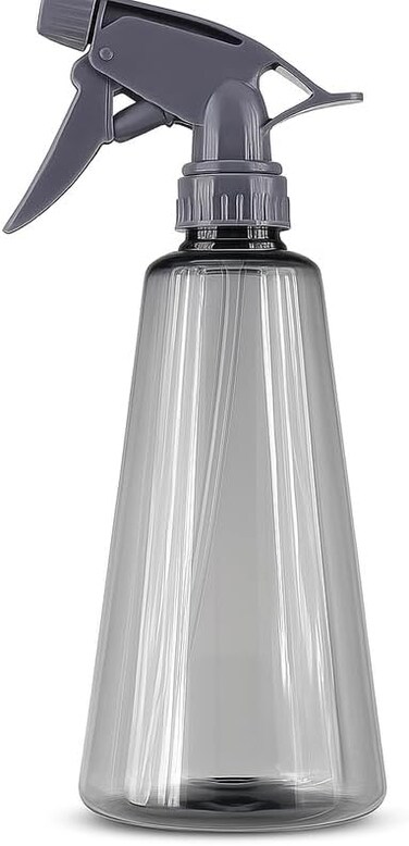 Fitto Transparent Spray Bottle for Cleaning, Gardening, Hair Styling, 500ml Capacity, Adjustable Nozzle