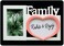 Fitto Family Photo Frame with Dual Picture Slots, Decorative Family Text, Black with White Border and Pink Love Shape