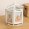 Fitto White Rotating Photo Frame with 6 Picture Slots and Music for Home Decor