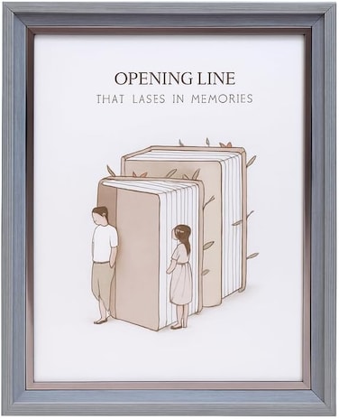 Fitto Wooden Photo Frame with Gray Border 8x10 inch Size for Home and Office Decor