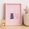 Fitto Wooden Photo Frame with Pink Border 5x7 Inch Size for Home Decor
