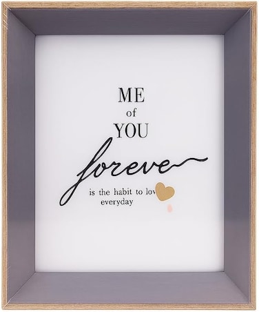 Fitto Brown Wooden Photo Frame with Gray Border 6x8 Inch for Home Decor