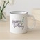 Fitto Ceramic Mug with Black Border and Cap Design - Happy Birthday Print