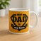Fitto Orange Ceramic Mug with White Interior - My Dad is My Hero Printed Coffee Cup
