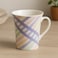 Fitto Colorful Stripe Ceramic Mug with White Interior, 10.5cm Height, Coffee Tea Cup